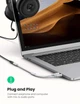 Спліттер Ugreen перехідник-розгалужувач 3.5mm 2 AM to 3.5mm AF з нейлоновою оплеткою 20СМ Metal Silver (AV140) - зображення 4