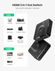 Сплиттер UGREEN CM217 HDMI 2.0 двунаправленный переключатель switch 4K 30Hz 3D (50966) - изображение 2