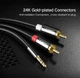 Кабель аудио UGREEN AV116 3.5 mm to 2RCA 1 м Black (10749) - изображение 5