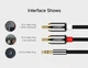 Кабель аудио UGREEN AV116 3.5 mm to 2RCA 1 м Black (10749) - изображение 8