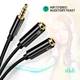 Сплиттер Ugreen переходник-разветвитель 3.5mm AM to 3.5mm 2 AF ABS Black (AV141) - изображение 2