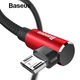 Кабель зарядний Baseus Micro USB 2.0 90° реверсивний MVP 1 м Red (CAMMVP-A09) - зображення 2