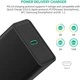 Швидкий зарядний пристрій Ugreen USB Type-C PD 2.0 QC 3.0 30W Black «CD127» - зображення 7
