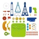 Набір для складання Edu-Toys Піратський корабель з інструментами 52 деталі (JS026) - зображення 3
