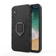 Чохол Ring case для Apple Iphone X броньований бампер з кільцем чорний - зображення 2