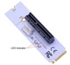 Райзер м2 белый с LED PCI-E Riser 4pin m2 для видеокарт m.2 м.2 GPU (530567016) Белый - изображение 1