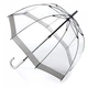Механический женский прозрачный зонт-трость FULTON BIRDCAGE-1 L041 - SILVER - изображение 1