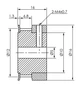 Шкив зубчатый CNCPROM 2GT-K-W6-Z20-D5 (167-400) - изображение 3
