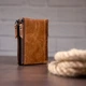 Портмоне мужское кожаное для карточек Vintage leather-14684 Коричневое - изображение 10