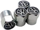 Ковпачки металеві на ніпель коліс для авто ФольксВаген Short Silver Volkswagen, 4 шт (670040) - зображення 4