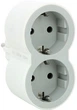 Блок Legrand Стандарт 2х2К+С фронтальные розетки Белый/Серый (694516) - изображение 3