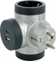 Блок Legrand Премиум поворотный 3х2К+С боковые розетки, с USB A+C Алюминий (694524) - изображение 1