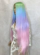 Парик на сетке Lace Wig PoliLy Super Straight тон 03 длинный разноцветный 100 см термостойкое волокно - изображение 2