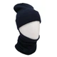 В'язаний комплект для підлітка КАНТА шапка з хомутом (One Size 50-60) унісекс Темно-Синій (OL-003) - зображення 1