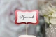 Рассадочные карточки гостей "Изящные", WP Wedding Pro, Красный перламутр, 1шт - изображение 1