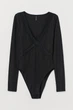 Боди с кружевом H&M S Черный 8205411RP6_Черный - изображение 1