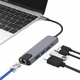 USB-хаб U&P BYL-1010N Type-C - LAN RJ45 / HDMI / 2xUSB 3.0 / USB Type-C Grey (BYL-1010N-GY) - зображення 4