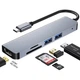 USB-хаб U&P BYL-2010N Type-C - HDMI / 2xUSB 3.0 / Card Reader Grey (BYL-2010N-GY) - зображення 5