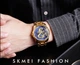 Skmei 9193 золотистые с синим мужские классические часы - изображение 5