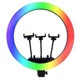 Профессиональная кольцевая LED лампа MJ18 RGB 45см + штатив - изображение 5