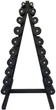 Гантельный ряд RN-Sport со стойкой 1-10 кг Чёрный (black-1.10) - изображение 2