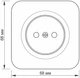 Розетка VIDEX Binera накладная 1ая Белая (VF-BNS21-W) - изображение 4