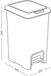 Ведро для мусора MBM HOME с крышкой и педалью BIN-01 45л Антрацит (BIN-01 45L ANTHRACITE) - изображение 3