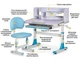Комплект парта і стільчик Evo-Kids BD-22 (стіл+стілець+полку) стільниця світло-пурпурний / колір блакитний BD-22 BL - зображення 2