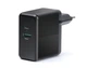 Мережевий зарядний пристрій REAL-EL CH-350 QC3.0 (2USB, 3A) Black - зображення 1