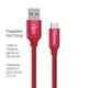Дата кабель USB 2.0 AM to Type-C 2.0m red ColorWay (CW-CBUC008-RD) - зображення 3