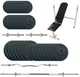 Скамья для жима с набором штанг + гантели металлические Newt Gym Set-SKHW Home 94 кг (NE-M-SKHW-SET-89) - изображение 1