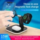 Док-станция JYD 3в1 LED Magnetic wireless charger 15W Max для iPhone/Samsung/Apple Watch/AirPods - изображение 3