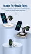 Док-станция JYD 3в1 LED Magnetic wireless charger 15W Max для iPhone/Samsung/Apple Watch/AirPods - изображение 8