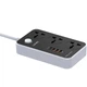 Удлинитель сетевой LDNIO SC3412 3 USB 1 Type-C, 3 розетки 2 м, Black-Grey - Refurbished - изображение 6