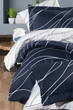 Постельное белье из люкс сатина First Choice S-496 Mesi navy blue евро m017493 - изображение 2