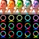 Кільцева LED RGB лампа 36 см з тримачем телефону 3шт, 16 різнокольорових режимів Led RGB MJ 36 - изображение 8