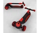 Самокат трехколесный Best Scooter C01618, усиленный, складной, со светящимися колесами, Красный - изображение 4