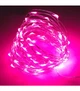 Гірлянда світлодіодна LTL Крапля Роси нитка 100 LED 10м від батарейок новорічна гірлянда на ялинку рожева - зображення 1