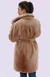 Шуба жіноча Exclusive moda М-075 50 Пісочний - зображення 2