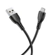 Кабель USB BOROFONE BX51 Triumph Micro USB (2.4 A) (1M) Чорний - зображення 1