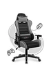 Крісло геймерське комп'ютерне Підліткове HUZARO RANGER 6.0 Grey Mesh Оббивка тканина - зображення 4