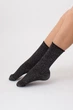 Шкарпетки жіночі класичні в рубчик з люрексом Giulia WS4 LUREX RIB 001 36/40 Black-pirate black - изображение 3