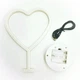 Настільний неоновий світильник нічник Серце декоративне Neon Decoration Lamp Heart - Рожевий - зображення 7