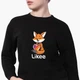 Свитшот для девочек Лайк Лисичка (Likee Fox) (9509-1033) 146-152 см Черный - изображение 2