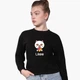 Свитшот для девочек Лайк (Likee) (9509-1036) 146-152 см Черный - изображение 1