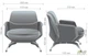 Кресло Absolute Grey/Black 780*800*730 Сталь/Кожа комбинированная, цвет Серый AMF - зображення 10