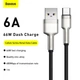 Кабель Baseus Cafule Metal Data Type-C 66W 1 м CAKF000101 - изображение 2