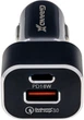 Автомобільний зарядний пристрій Grand-X CH-29 36W PD+QС3.0, TypeC+USB, 36W Black - зображення 3