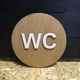 Табличка wc 15x15cм 3мм - изображение 1