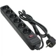 Сетевой фильтр питания Patron 1.8 m3*1mm2 (SP-1062) 6 розеток BLACK (EXT-PN-SP-1062) - изображение 1